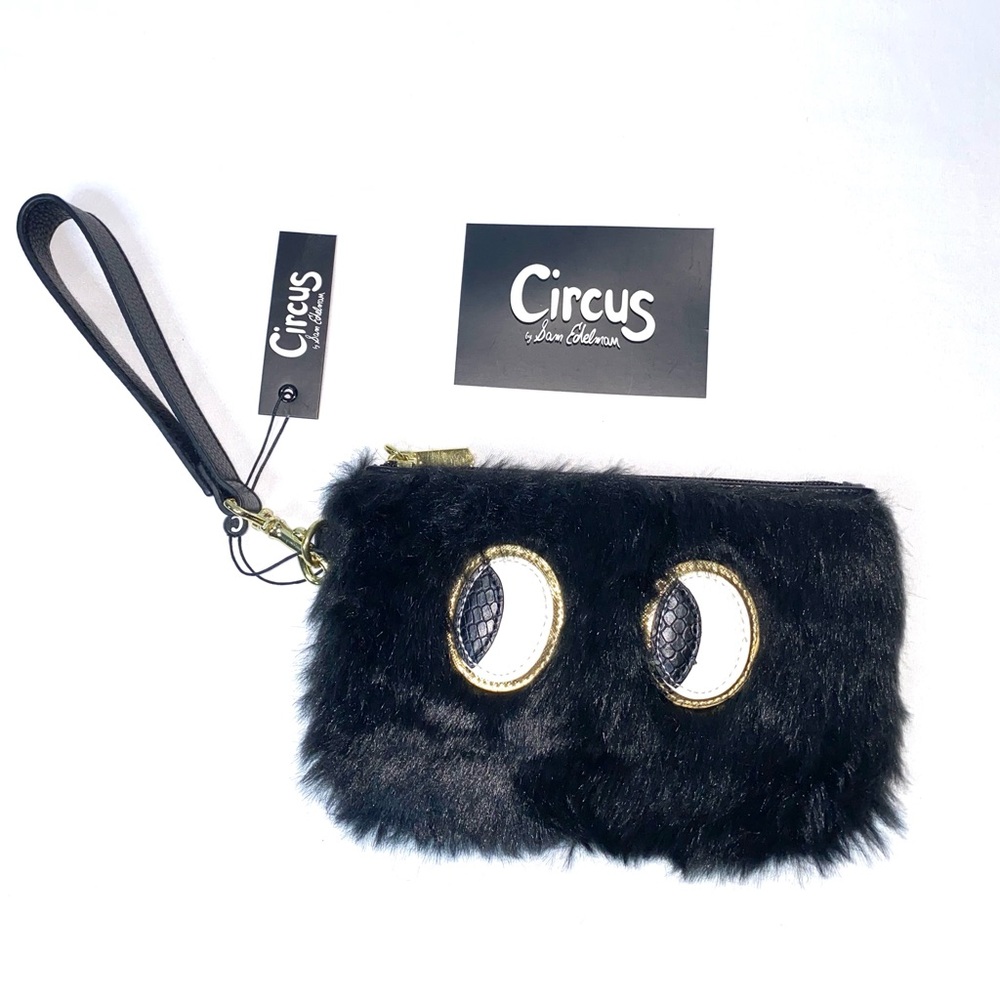 Sam Edelman Designer Handbag. Women’s Black Wristlet. Cute Mini Purse Wallet